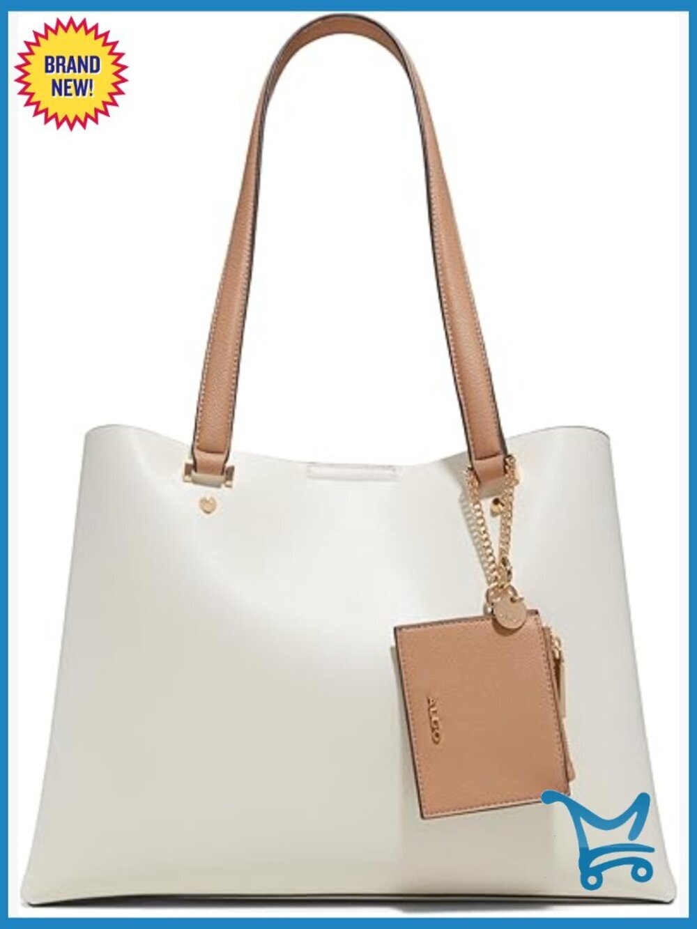 Medium Top Handle Satchel Bag, Roomy Two Compartment Synthetic Handbag